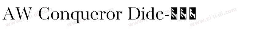 AW Conqueror Didc字体转换